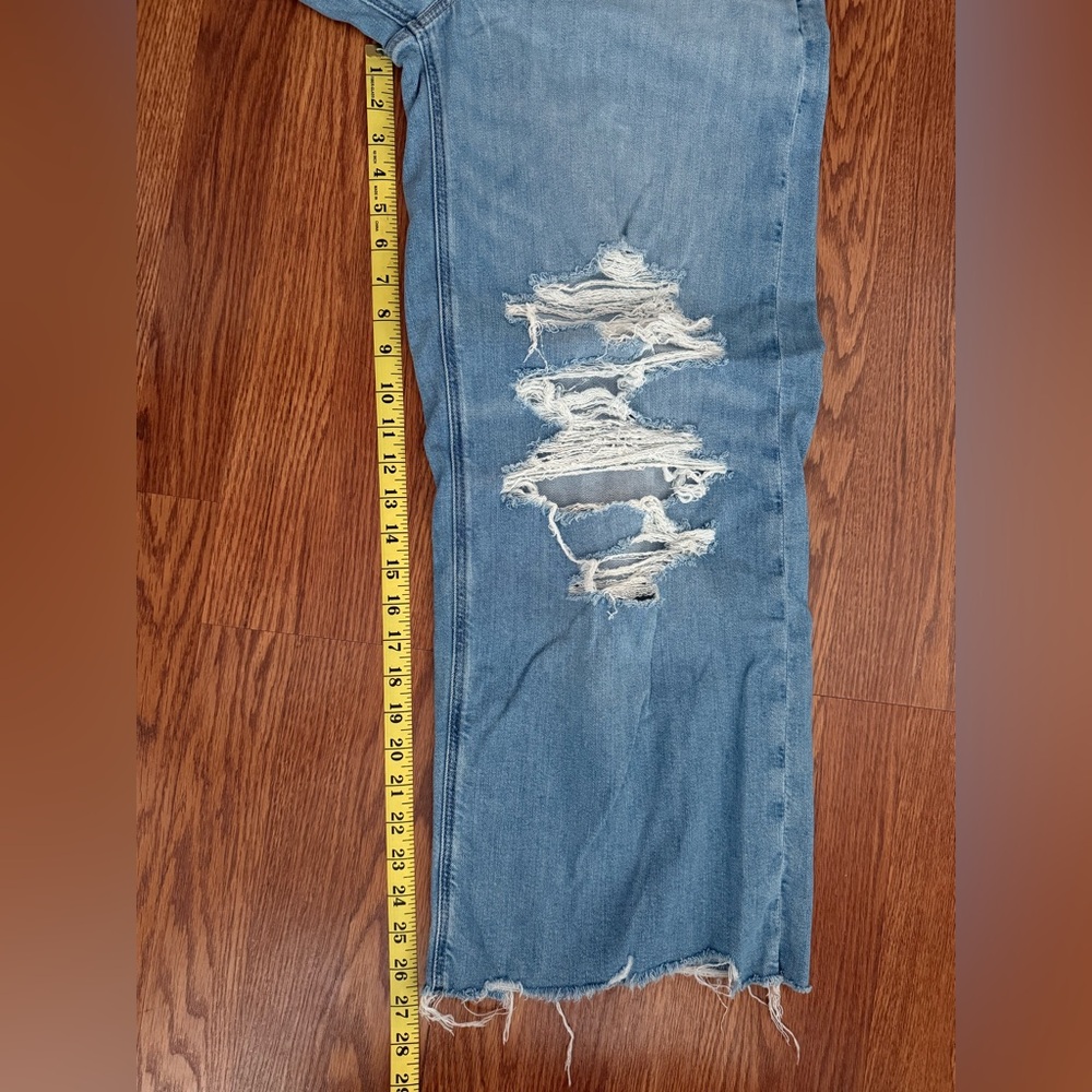 American Eagle dreamy drape stretch ripped low-rise baggy wide leg jean - Picture 6 of 6